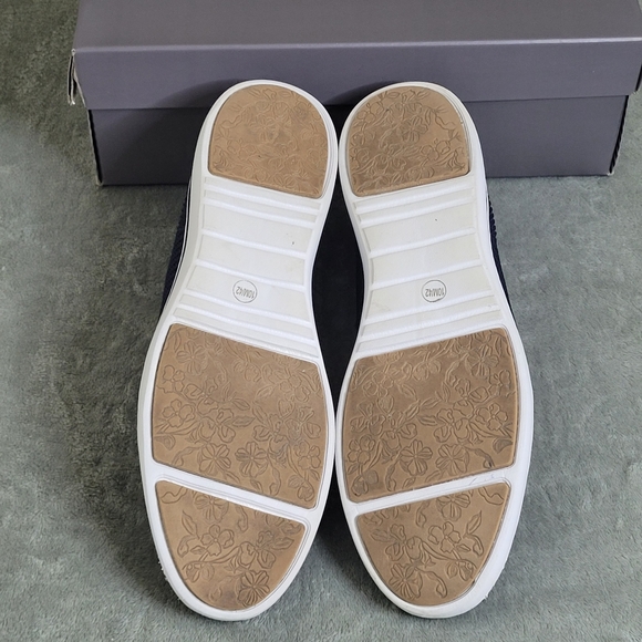 Aubrey Lynn Al-Amelina Slip-on Upper Knit Fabric Flat  Navy Size 10M - Picture 10 of 12